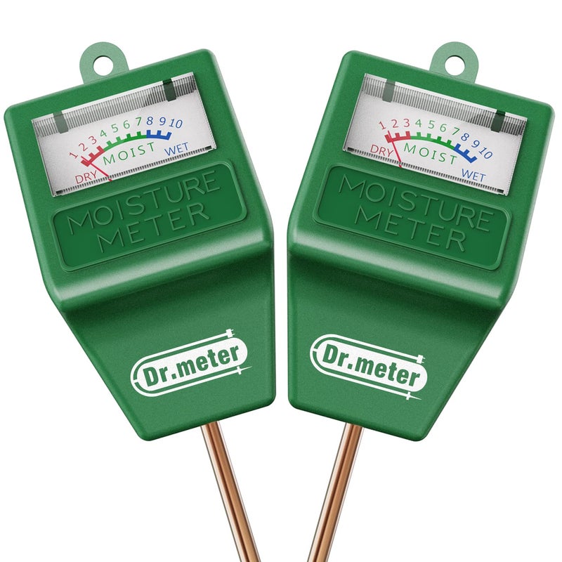 Dr.meter Soil Moisture Meter, 2 Packs Soil Test Kit for Garden Lawn Farm Indoor & Outdoor Use - Soil Tester Hygrometer Sensor for Houseplants - Plant Water Meter-No Battery Needed, Gardening Gifts - Image 1